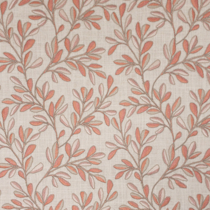 Quincy 1 Tangerine by Stout Fabric Stout Fabric Quincy 1 TangerineFabric Rainbow Library Camellia/Clay 100%Pol %Bemb India </p><p>Repeat: H: 10.375, V: 14 52 in - Fabric Carolina -