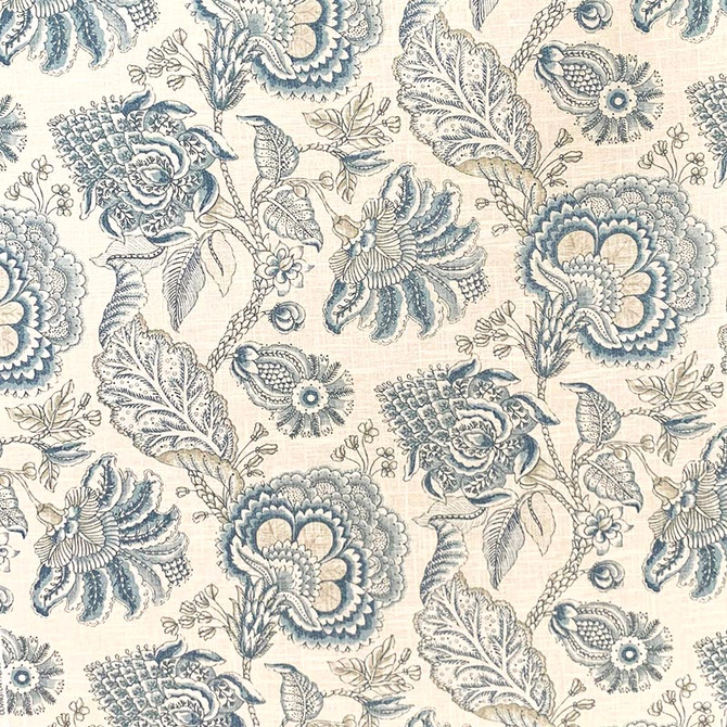 Edith Cornflower by Magnolia Fabric - 55%Lin 45%Vis Korea 12000 Horizontal: 27.25 and Vertical: 24.13 55.25 - Fabric Carolina -