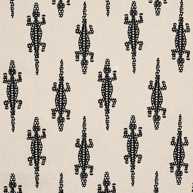 Baracoa Black 80200 by Schumacher Fabric Schumacher Fabric Baracoa Black 80200Fabric LINEN 37% INDIA </p><p>Repeat: H: HORZ. 23 3/5" (60CM), V: VERT. 15 3/4" (40CM) 52 - Fabric Carolina -