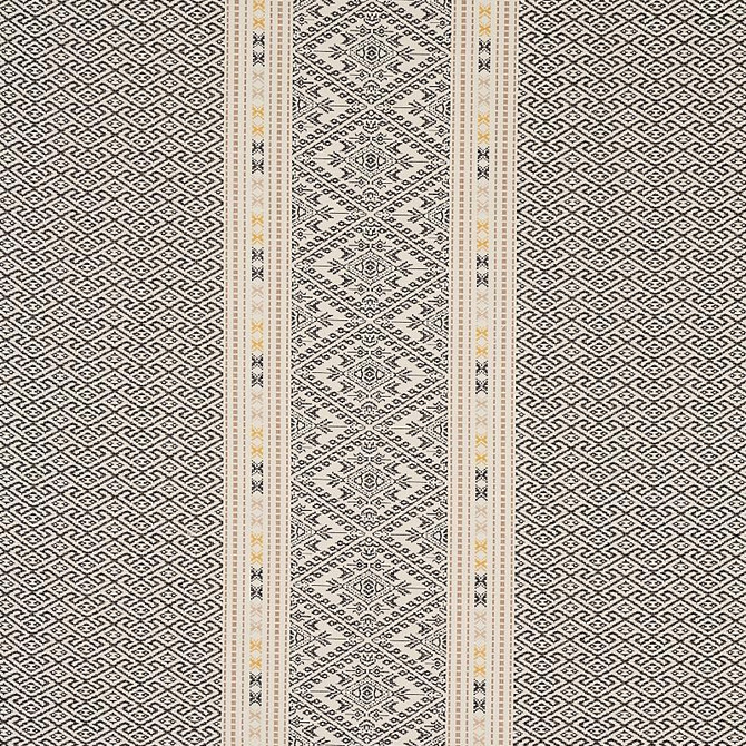 Ruiz Jacquard Black 80610 by Schumacher Fabric Tapis 26.67" - Fabric Carolina -