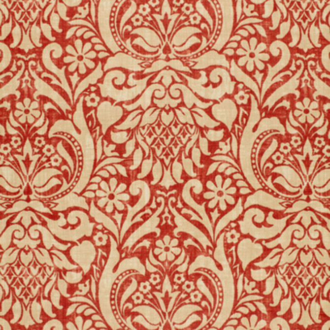 Valencay Damask Terracotta 173342 by Schumacher Fabric Schumacher Fabric Valencay Damask Terracotta 173342Fabric LINEN 100% THAILAND </p><p>Repeat: H: HORZ. 12" (30CM) , V: VERT. 27" (69CM) 54 - Fabric Carolina -
