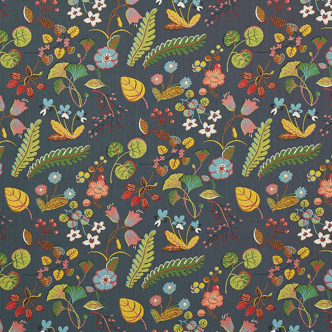 Botanica Indoor/Outdoor Charcoal 75941 by Schumacher Fabric Indoor/Outdoor Recolors 26.75" - Fabric Carolina -