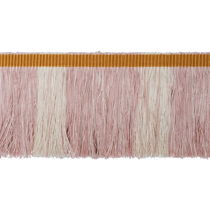 Calcada Fringe Rose Quartz 78986 by Schumacher Trim Stephanie Seal Brown - Fabric Carolina -