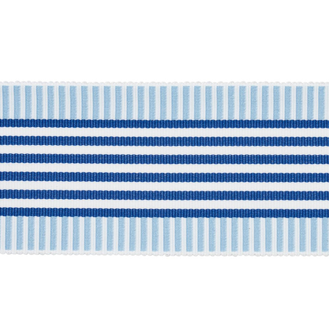 Keket Stripe Tape Blues 81690 by Schumacher Trim Victor Glemaud - Fabric Carolina -