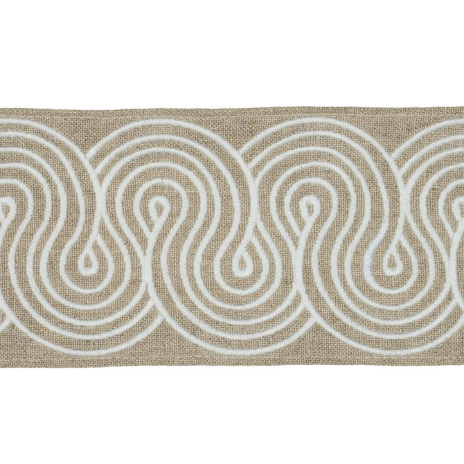 Giraldi Embroidered Linen 81251 by Schumacher Trim Embroidered And Embellished Trims - Fabric Carolina -