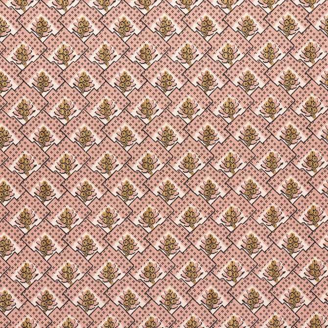 Blair Silk Pingl Wythe Rose 81600 by Schumacher Fabric Williamsburg 6.71" - Fabric Carolina -