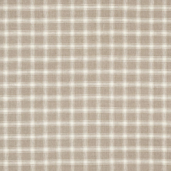 Crawford Linen Check Flax 81453 by Schumacher Fabric A Country Life 1.75" - Fabric Carolina -