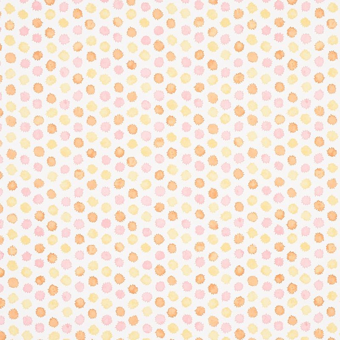 Mini Bursts Yellow & Pink 5013101 by Schumacher Wallpaper Perennial Favorites 13.5" - Fabric Carolina -