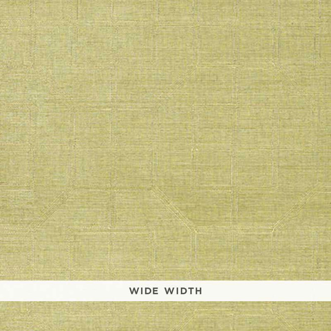 Linyi Embroidered Fret Sisal Celery 5003551 by Schumacher Wallpaper Atelier 17.12" - Fabric Carolina -