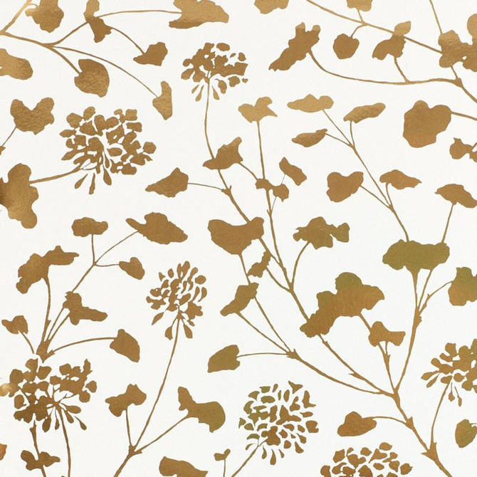 Pennick Mylar Gold 5010580 by Schumacher Wallpaper Step Lively 27.0" - Fabric Carolina -