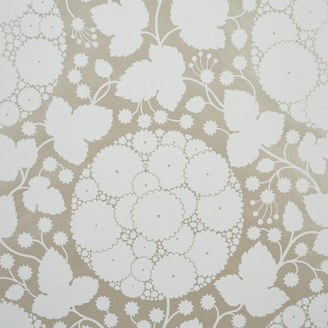 Marianne Champagne 5010720 by Schumacher Wallpaper Flower Power 27.0" - Fabric Carolina -