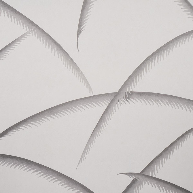 Deco Palms Charcoal 5013301 by Schumacher Wallpaper Panels Collection 54.0" - Fabric Carolina -