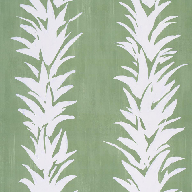White Lotus Soft Green 5013660 by Schumacher Wallpaper Backdrop 27.0" - Fabric Carolina -