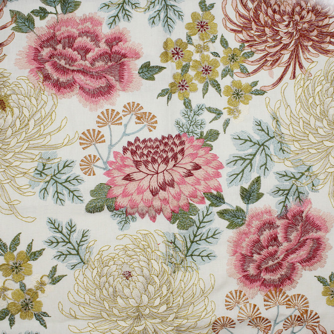 S5120 Blossom by Greenhouse Fabric 52% Polyester, 48% Cotton With 100% Viscose Embroidery India 9,000 </p><p>Repeat: 17.5" H, 18.25" V 52" - Fabric Carolina -