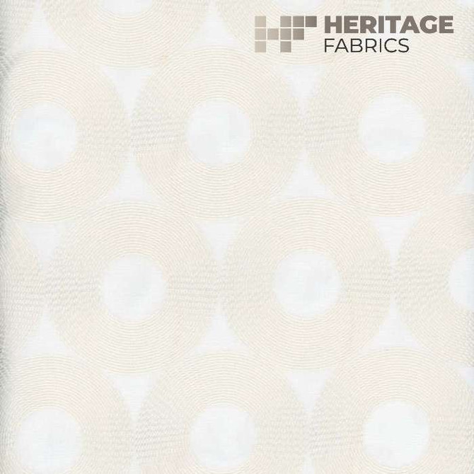 Spheres Champagne by Heritage Fabric - 100% Polyester Turkey Horizontal: 5.5" and Vertical: 3" 54" - Fabric Carolina -