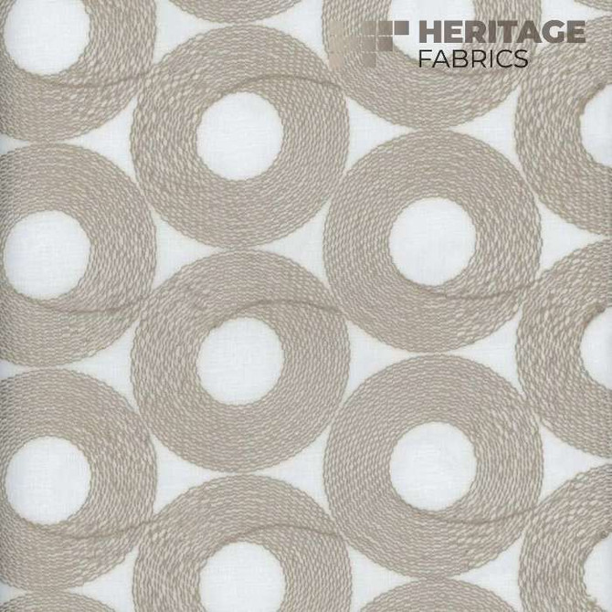 Spheres Linen by Heritage Fabric - 100% Polyester Turkey Horizontal: 5.5" and Vertical: 3" 54" - Fabric Carolina -