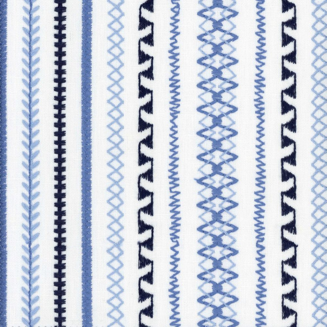 Stella Stripe Delft by Heritage Fabric - USA or Imported Horizontal: and Vertical: - Fabric Carolina -