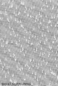 Basset Silver Lining by Norbar Fabric SHEER PASSION 100% POLYESTER TURKEY 9 1/4"V 4 5/8"H 118 - Fabric Carolina -