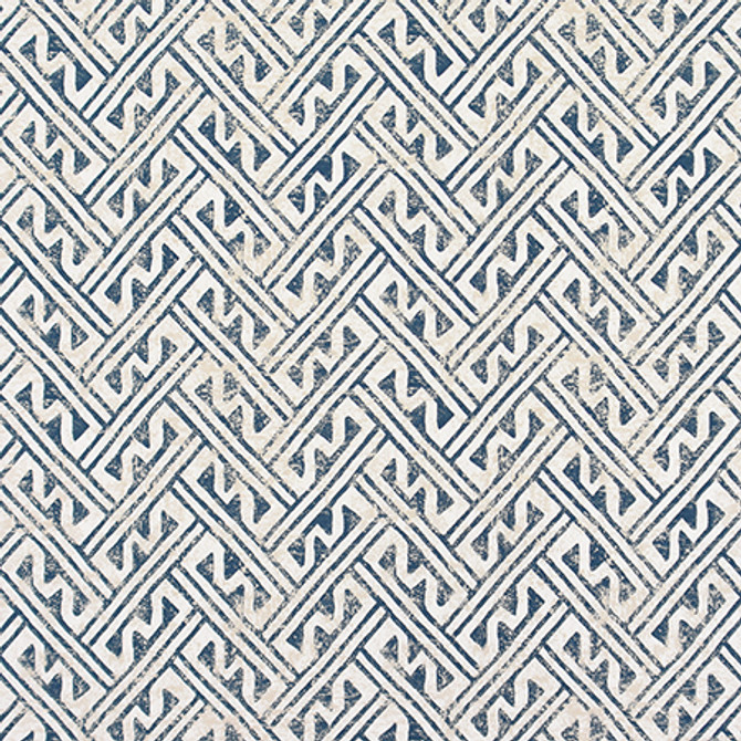 In The Mix Ocean by Carole Fabric Bluebell 100% Cotton-Soil Repellent Usa 50,000 Wyzenbeek Double Rubs 13" V, 13 1/2" H 56.5"  - Fabric Carolina -