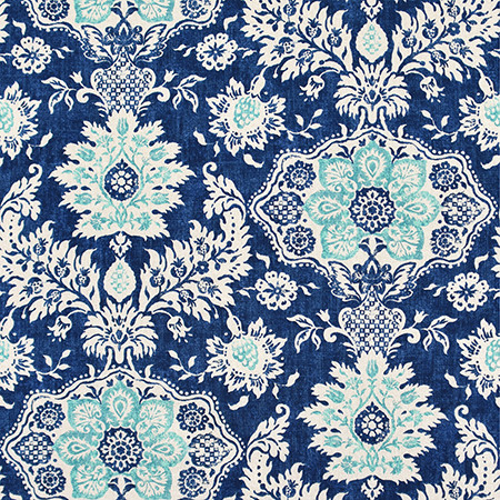 Palmetto Bluff Harbor by Carole Fabric Bluebell 100% Cotton-Soil Repellent Usa 50,000 Wyzenbeek Double Rubs 26 1/4" V, 27" H HD 56.5"  - Fabric Carolina -