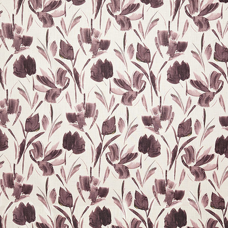 Gentle Garden Elderberry by Carole Fabric Dawn & Dusk 100% Cotton India  26 1/2" V, 13 1/2" H 54"  - Fabric Carolina -
