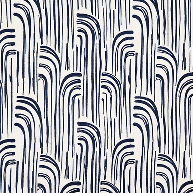 Water Works Navy by Carole Fabric Dawn & Dusk Base: 100% Cotton, Embr: 73% Cotton, 27% Polyester India N/A 15 3/8" V, 16 1/2" H 50.375"  - Fabric Carolina -