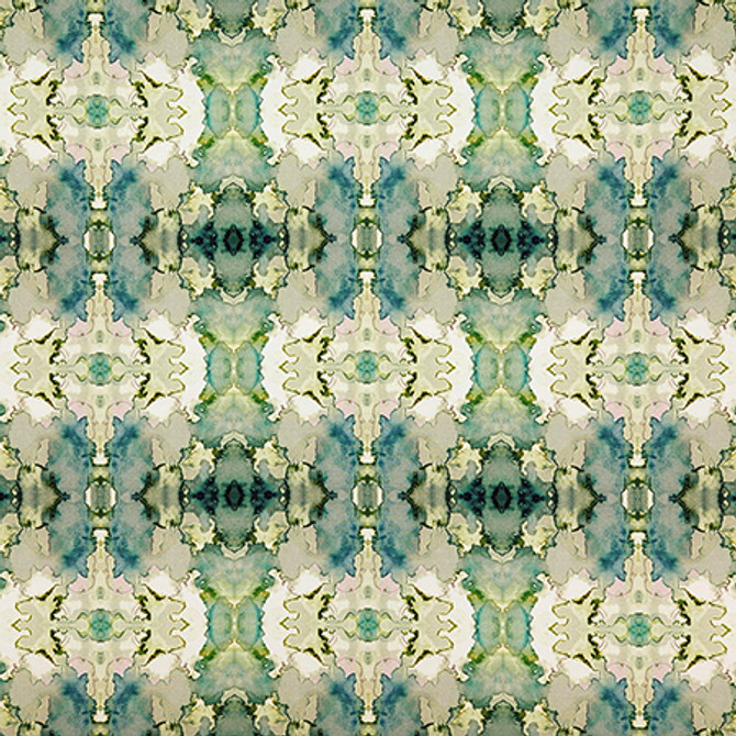 Let You Know Juniper by Carole Fabric Evergreen 100% Cotton India  13 1/2" V, 13 1/2" H 54"  - Fabric Carolina -