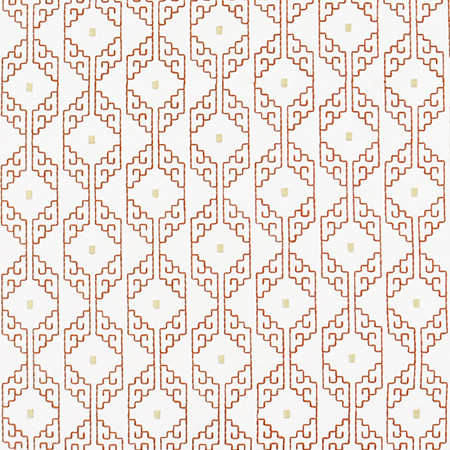 Our Corner Clay by Carole Fabric Harvest 75% Cotton, 25% Spun Polyester India N/A 5" V, 5 3/4" H 52"  - Fabric Carolina -