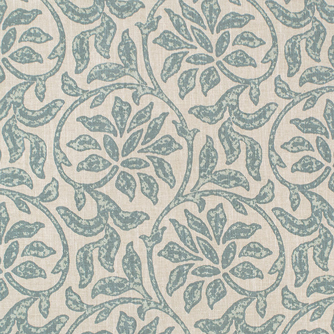 Caswell Bay Harbor by Carole Fabric Jade 70% Cotton, 25% Polyester, 5% Linen India N/A 10 1/2" V, 10 3/4" H 54"  - Fabric Carolina -