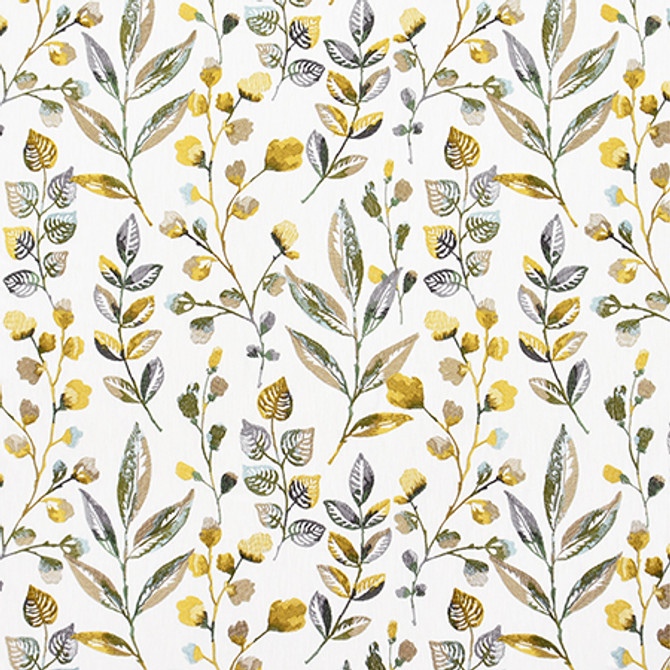 Every Moment Forest by Carole Fabric Jade 71% Polyester, 29% Cotton India N/A 18 7/8" V, 17" H 51"  - Fabric Carolina -