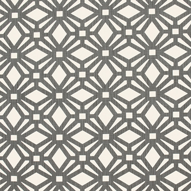 Of All Time Charcoal by Carole Fabric Prisma 54% Cotton, 46% Polyester CHINA  6 1/4" V, 6 3/4"H 54"  - Fabric Carolina -