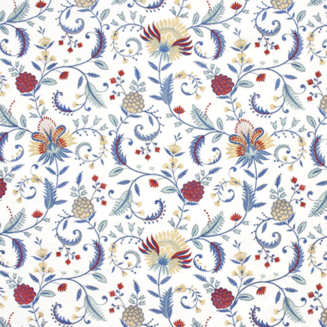 Dare Me Jewel by Carole Fabric Wallflower Base:76% Polyester, 24% Cotton. Embr: 100% Viscose INDIA Base:51,000 Wyzenbeek Double Rubs. Embroidery: 10,000 Wyzenbeek Double Rubs 19 3/8" V, 17" H 52"  - Fabric Carolina -