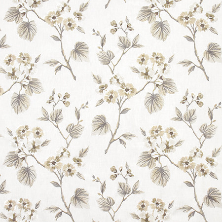For A Reason Sepia by Carole Fabric Wallflower Base: 58% Cotton, 42% Polyester. Embr: 100% Rayon INDIA 12,000 Wyzenbeek Double Rubs 18 1/2" V, 16 3/4" H 50"  - Fabric Carolina -