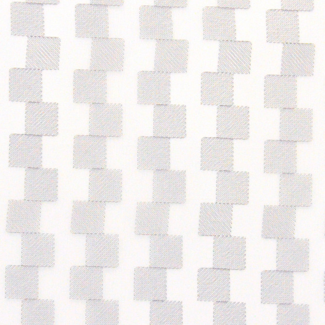 Crete 513 Silver by Maxwell Fabric SHEER PATHS 100% POLYESTER TURKEY  V-2" H-2" 118" EMB. WIDTH 110"  - Fabric Carolina -