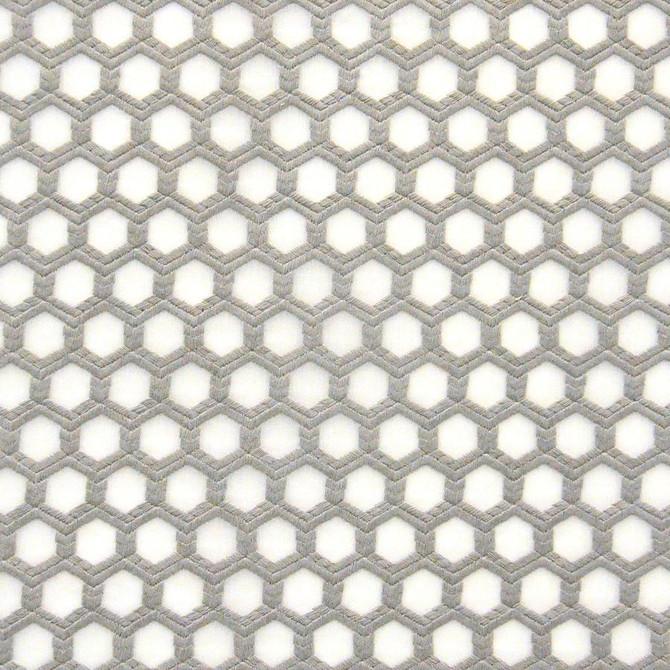 Pergamon # 515 Raincloud by Maxwell Fabric Sheer Paths 100% POLYESTER TURKEY V-1.75" H-1" 118" EMB. WIDTH 110" - Fabric Carolina -