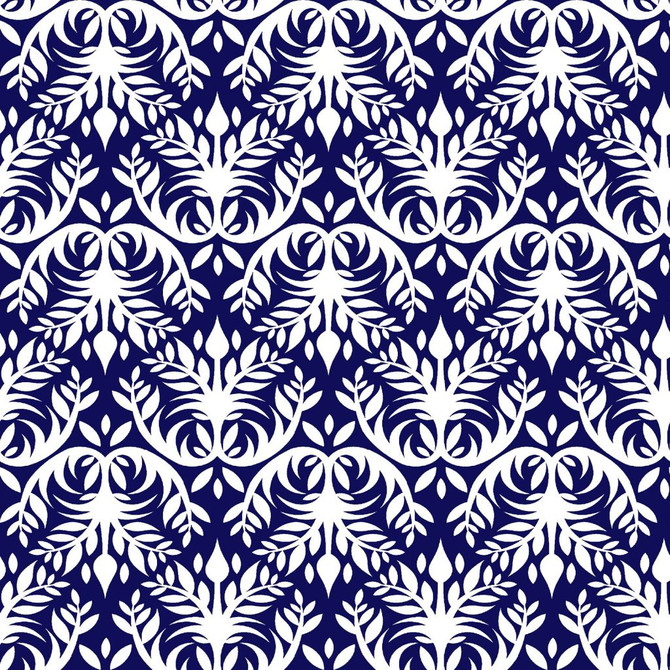 Double Dutch Damask Reversal Indigo by RM CoCo Fabric ColorWorks Spring 2022 RM Studio See Sample 0 Horizontal: 9 and Vertical: 9 0 - Fabric Carolina -
