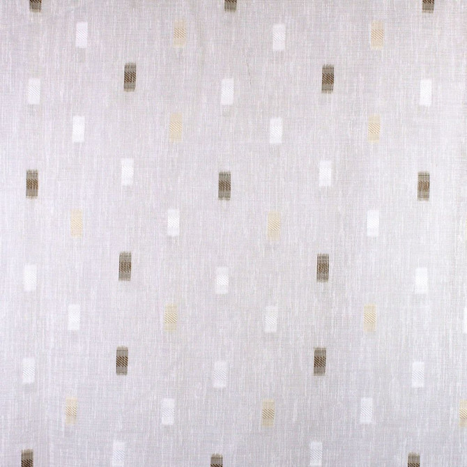 Dashing Check Creme by RM CoCo Fabric Window Dressing II 100% Polyester FR See Sample 0 Horizontal: 6.59 120  - Fabric Carolina -