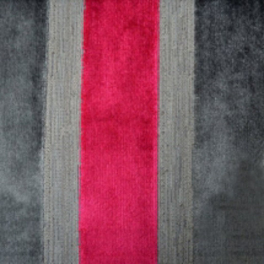 Lara's Velvet-Stripe-Ruby by Europatex Fabric Lara's Velvet 57% Polyester / 43% Viscose China See Sample Horizontal: N/A and Vertical: N/A 55.00 inches  - Fabric Carolina -