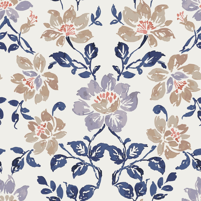 MasterPiece A Blue Daisy by Europatex Fabric Masterpiece 55% Linen, 45% Viscose Rayon 27" H, 27" V 55.00 inches - Fabric Carolina -