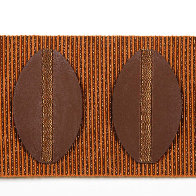 Paros - Spice by Europatex Fabric Kos & Paros 55% Faux Leather / 22% Fibranne / 12% Metallic yarn / 10% Rayon / 1% Polyester China See Sample Horizontal: N/A and Vertical: N/A 3.00 inches  - Fabric Carolina -