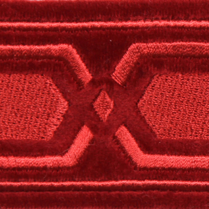 Roman Key Cherry by Europatex Fabric Roman Key  China See Sample Horizontal: N/A and Vertical: N/A 2.00 inches  - Fabric Carolina -
