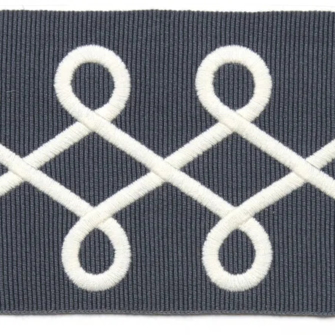 Symphony Navy by Europatex Fabric Symphony 100% Polyester H: 1.38" 3.00 inches - Fabric Carolina -