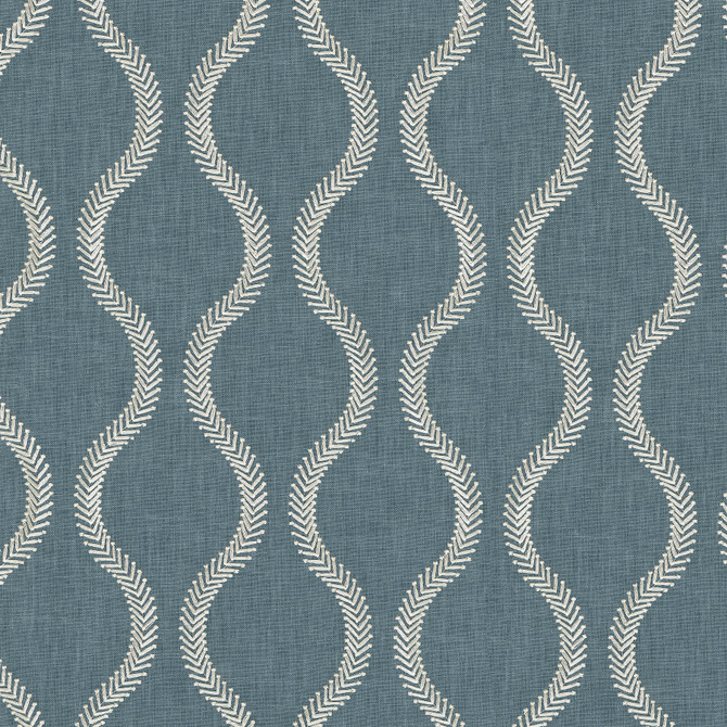 Flourish Emb Baltic 470821 by PKL Studio Fabric - Base: 52% polyester, 48% cotton Emb: 100% rayon India 51000 Horizontal: 3.88 and Vertical: 4.5 55 - Fabric Carolina -