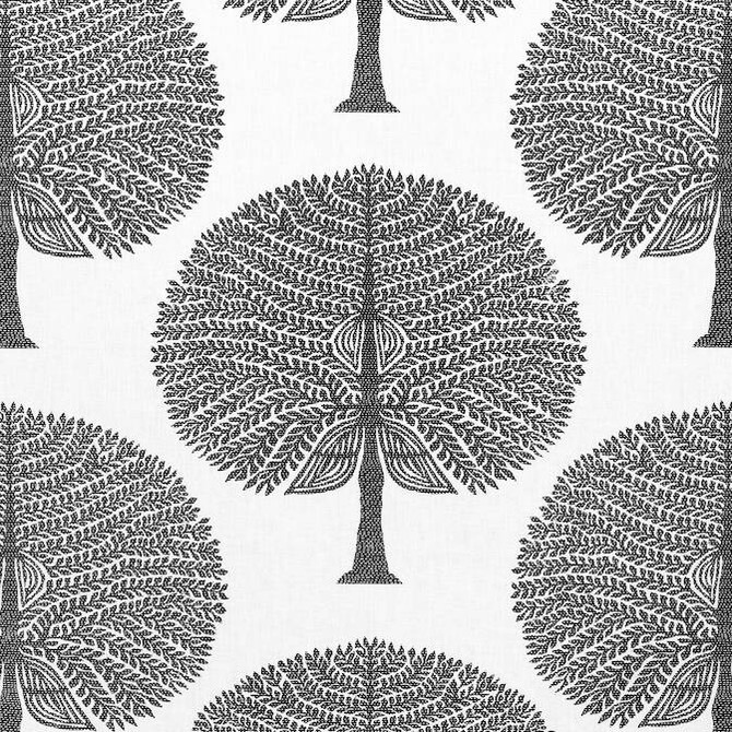 Mulberry Tree Black and White F910602 by Thibaut Fabric Thibaut Fabric Mulberry Tree Black and White F910602Fabric Ceylon Fabric 55% Linen, 45% Cotton INDIA </p><p>Repeat: V: 17.25 54 - Fabric Carolina -