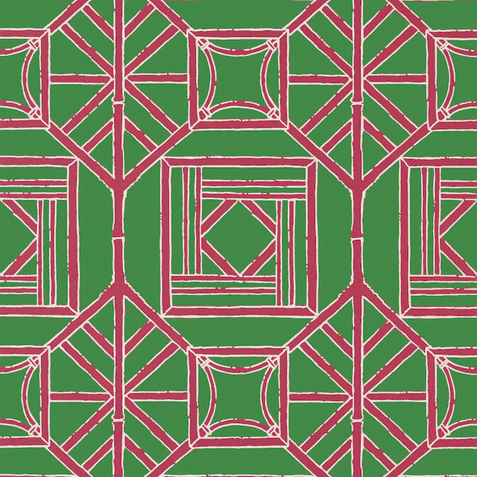 Shoji Panel Green and Pink T75517 by Thibaut Wallpaper Thibaut Wallpaper Shoji Panel Green and Pink T75517Wallpaper Dynasty Wallpaper U.S.A. </p><p>Repeat: V: 18 27 - Fabric Carolina -