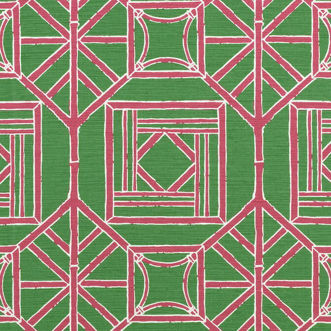 Shoji Panel Green and Pink F975517 by Thibaut Fabric Thibaut Fabric Shoji Panel Green and Pink F975517Fabric Dynasty Fabric Book 51% Linen, 49% Cotton U.S.A. </p><p>Repeat: V: 18 54 - Fabric Carolina -