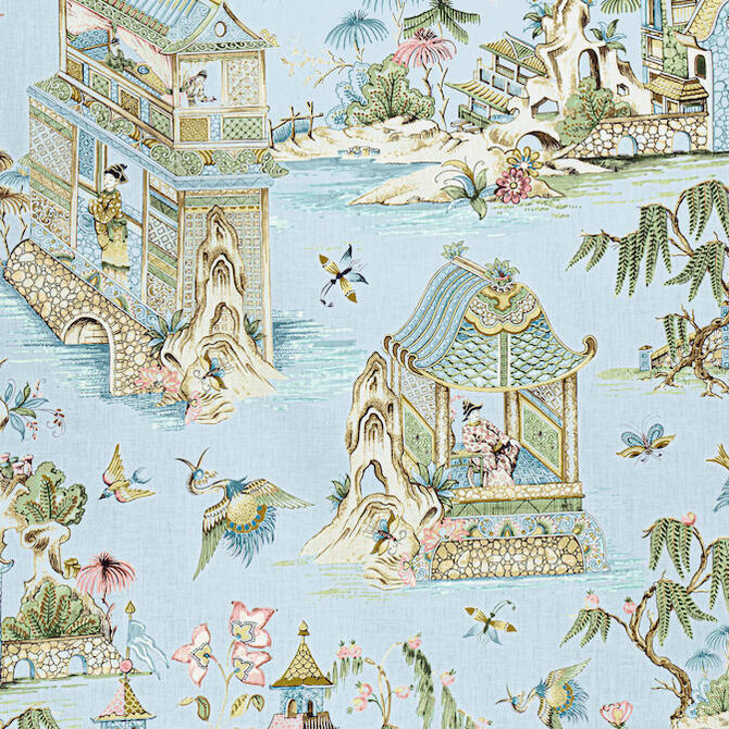 Grand Palace Spa Blue F913615 by Thibaut Fabric Thibaut Fabric Grand Palace Spa Blue F913615Fabric Grand Palace Fabric Book 100% Linen SCOTLAND </p><p>Repeat: V: 35.5 54 - Fabric Carolina -