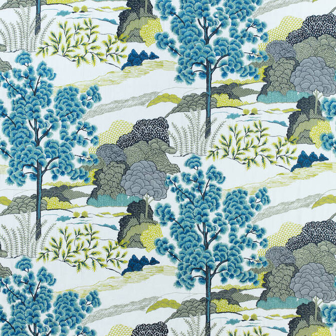 Daintree Embroidery Bluemoon W785000 by Thibaut Fabric Thibaut Fabric Daintree Embroidery Bluemoon W785000Fabric Greenwood Fabric Book 60%Li 40%Co EMB:78%Vis 22%Poly INDIA </p><p>Repeat: V: 29.75 50.5 - Fabric Carolina -