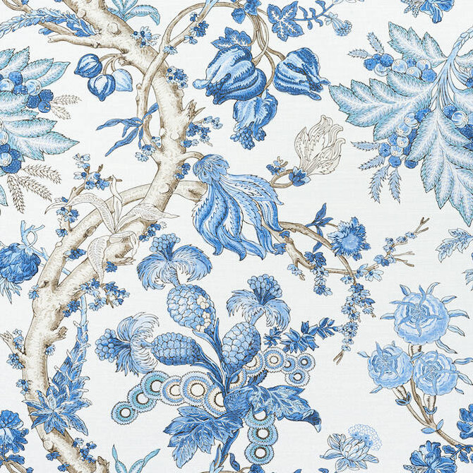 Chatelain Blue and White F910846 by Thibaut Fabric Thibaut Fabric Chatelain Blue and White F910846Fabric Heritage Fabric Book 60% Linen, 30% Cot, 10% Nylon UNITED KINGDOM </p><p>Repeat: V: 26.5 54 - Fabric Carolina -