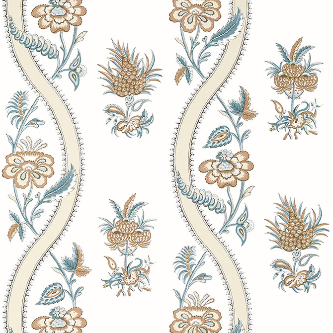 Ribbon Floral Beige and Spa Blue T36425 by Thibaut Wallpaper Thibaut Wallpaper Ribbon Floral Beige and Spa Blue T36425Wallpaper Indienne Non Woven Wallpaper UNITED STATES </p><p>Repeat: V: 25.25 27 - Fabric Carolina -